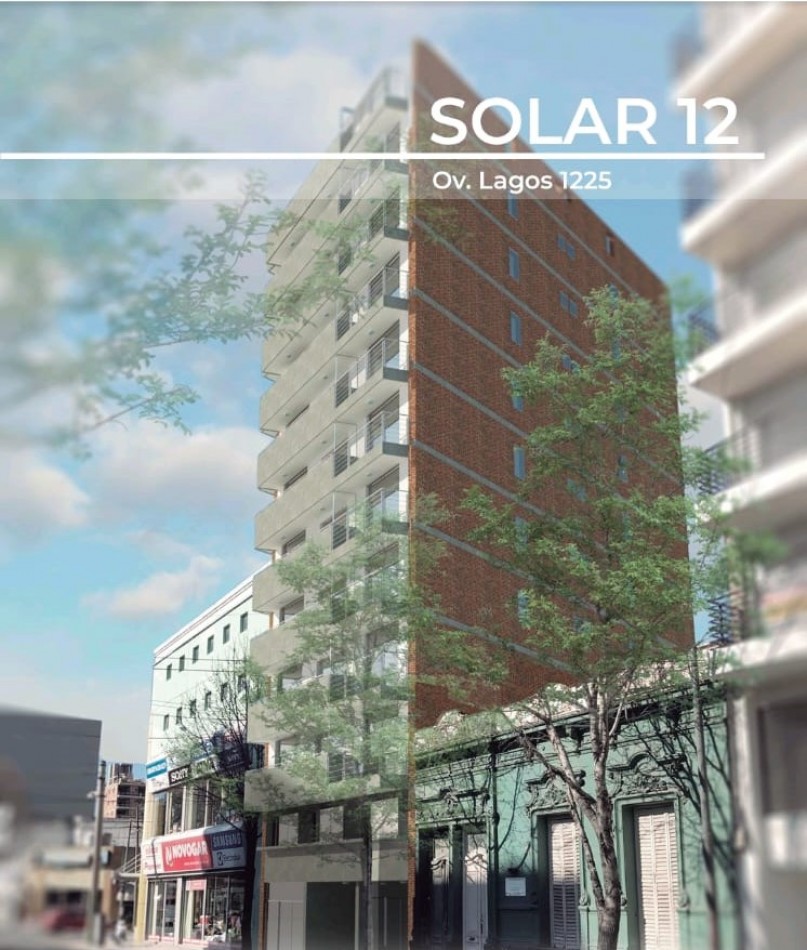 VENTA DEPARTAMENTOS OV. LAGOS Y MENDOZA 1 DORMITORIO Y MONOAMBIENTE CON TERRAZA EXCLUSIVA. POSIBILIDAD DE COCHERAS