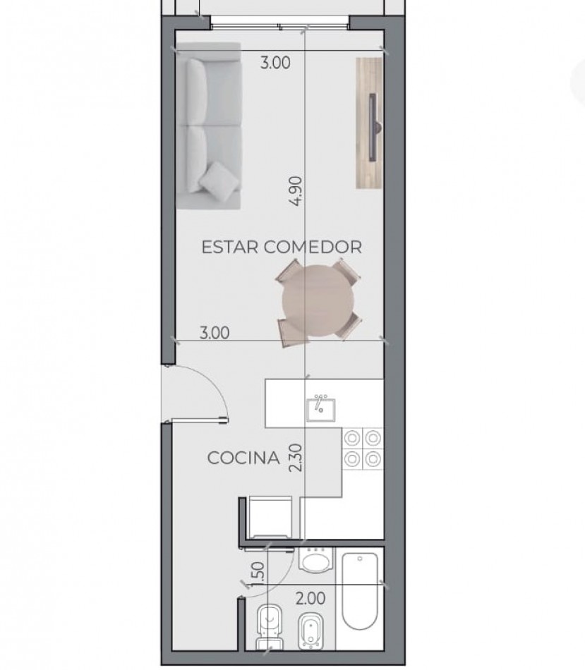 VENTA DEPARTAMENTOS OV. LAGOS Y MENDOZA 1 DORMITORIO Y MONOAMBIENTE CON TERRAZA EXCLUSIVA. POSIBILIDAD DE COCHERAS