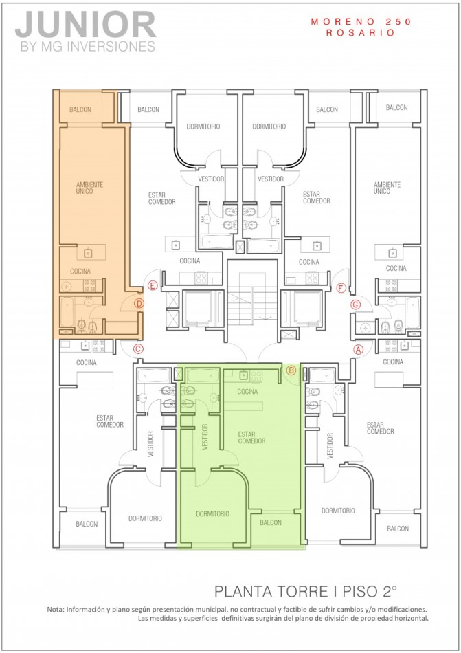 Departamentos a estrenar Moreno 250 opcion cochera