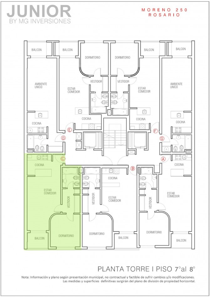 Departamentos a estrenar Moreno 250 opcion cochera