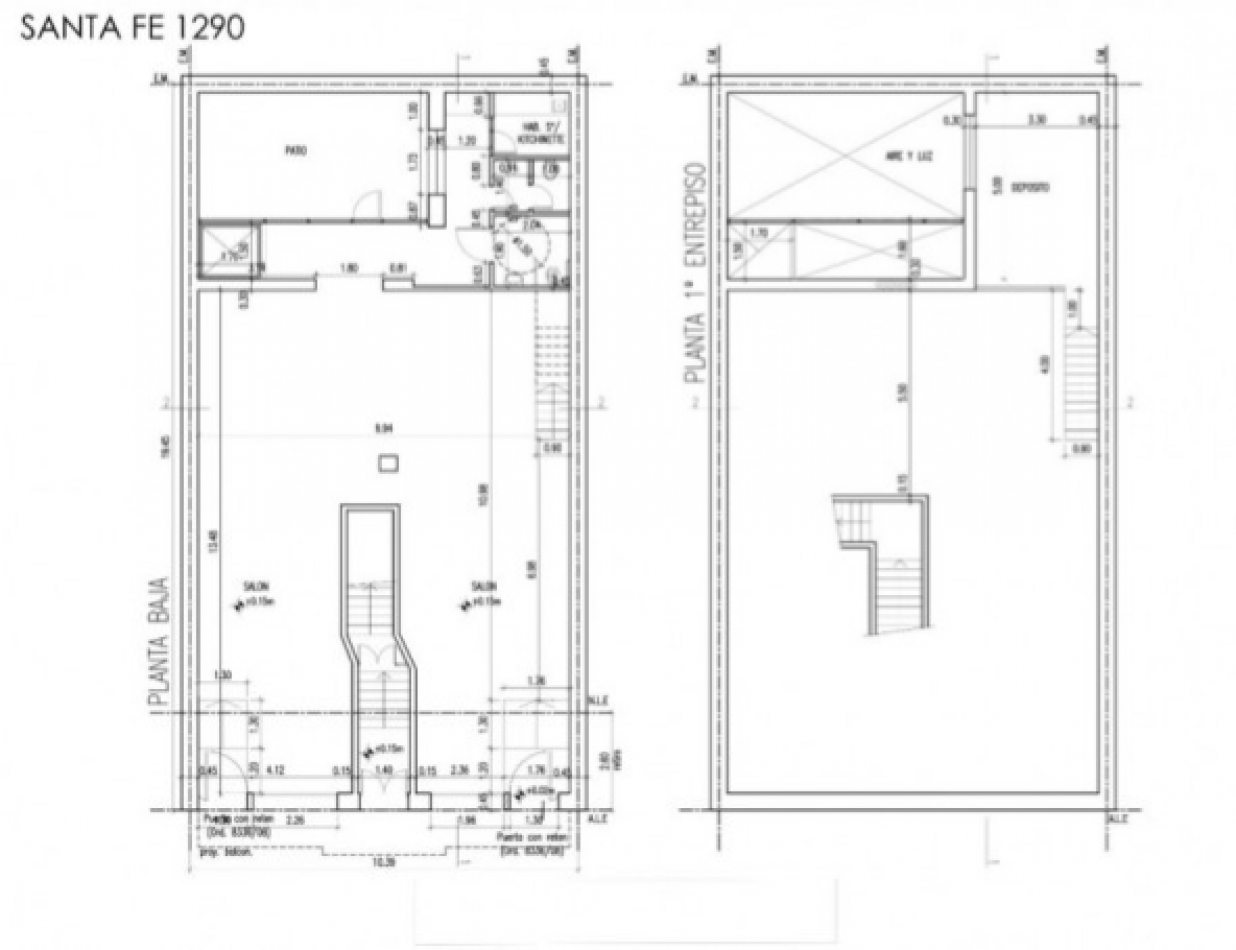 VENTA LOCALES Y OFICINAS SANTA FE Y ENTRE RIOS CON 552 M2 a reciclar
