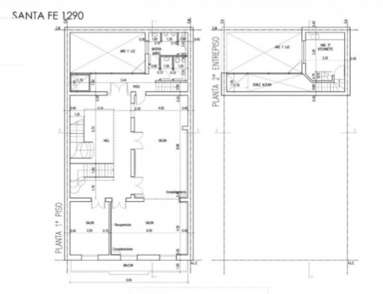 VENTA LOCALES Y OFICINAS SANTA FE Y ENTRE RIOS CON 552 M2 a reciclar
