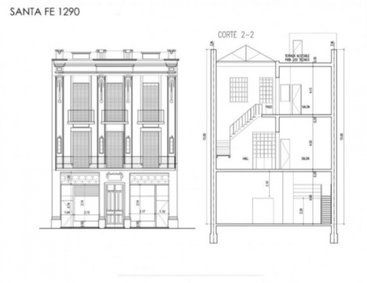 VENTA LOCALES Y OFICINAS SANTA FE Y ENTRE RIOS CON 552 M2 a reciclar