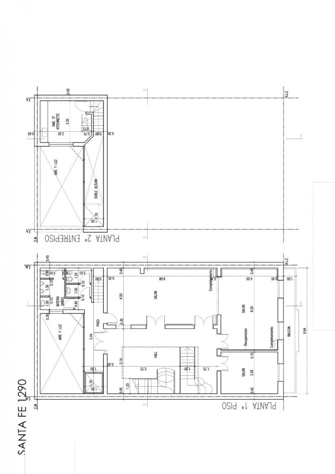 VENTA LOCALES Y OFICINAS SANTA FE Y ENTRE RIOS CON 552 M2 a reciclar