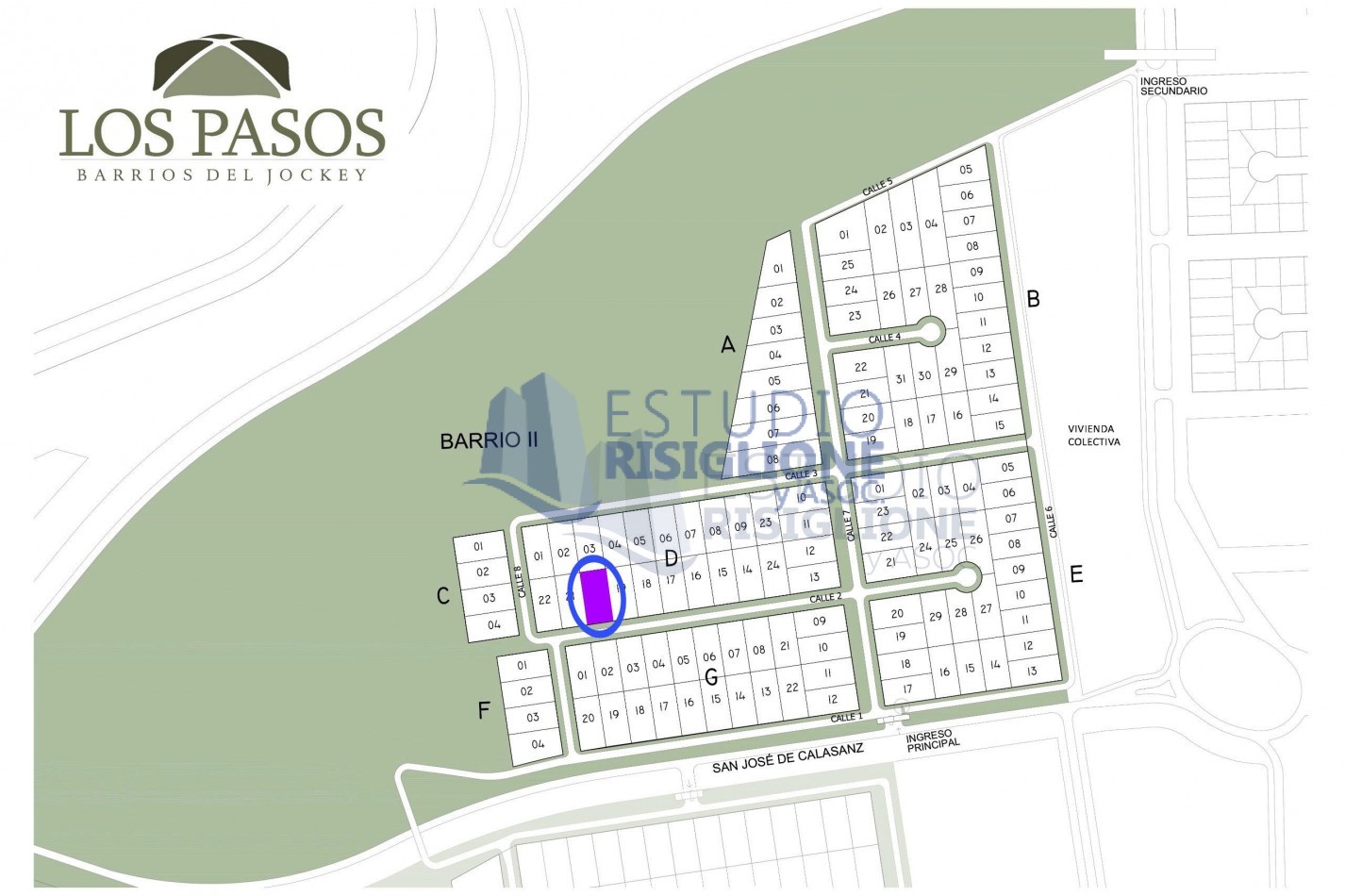 RETASADO, LOS PASOS GOLF o LOS PASOS 2 terreno 830m2 FRENTE SUR, central, NO ES PERIMETRAL, CUOTA DE OBRA PAGADA
