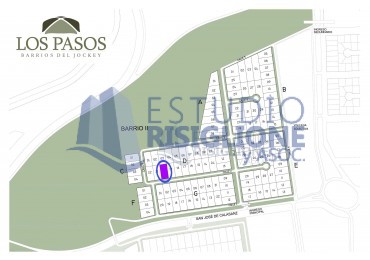 RETASADO, LOS PASOS GOLF o LOS PASOS 2 terreno 830m2 FRENTE SUR, central, NO ES PERIMETRAL, CUOTA DE OBRA PAGADA